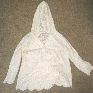 lacey white swimsuit cover